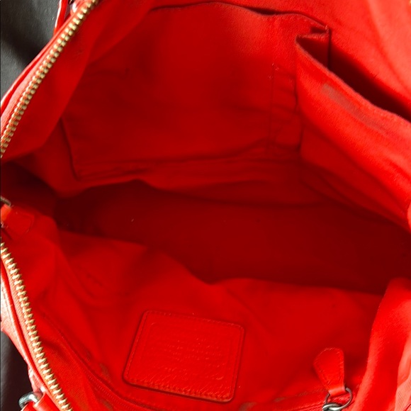 Coach Red Leather Shoulder Bag - Picture 5 of 5